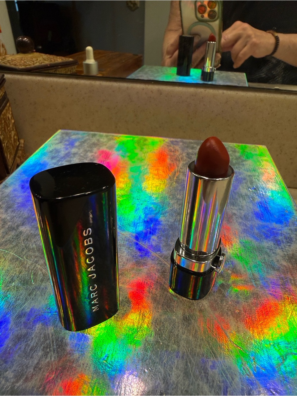 Marc Jacobs Le Marc Lip Crème 212 Rei of Light - Warm Brown/Warm Red. Full size